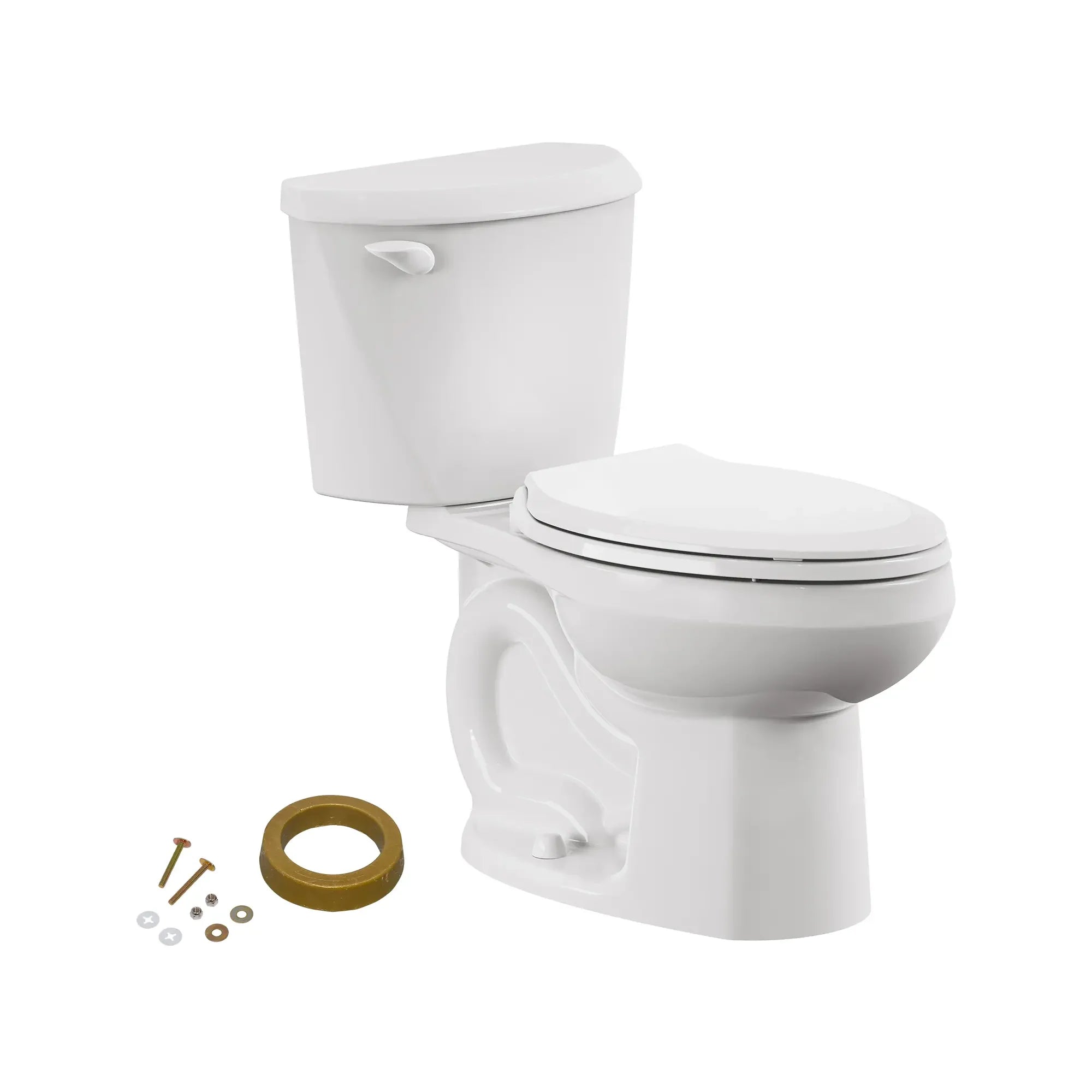 Colony® 3 Two-Piece 1.28 GPF/4.8 LPF Standard Height Elongated Toilet with Seat & Wax Ring - Water-Efficient Bathroom Toilet for Home & Commercial Use