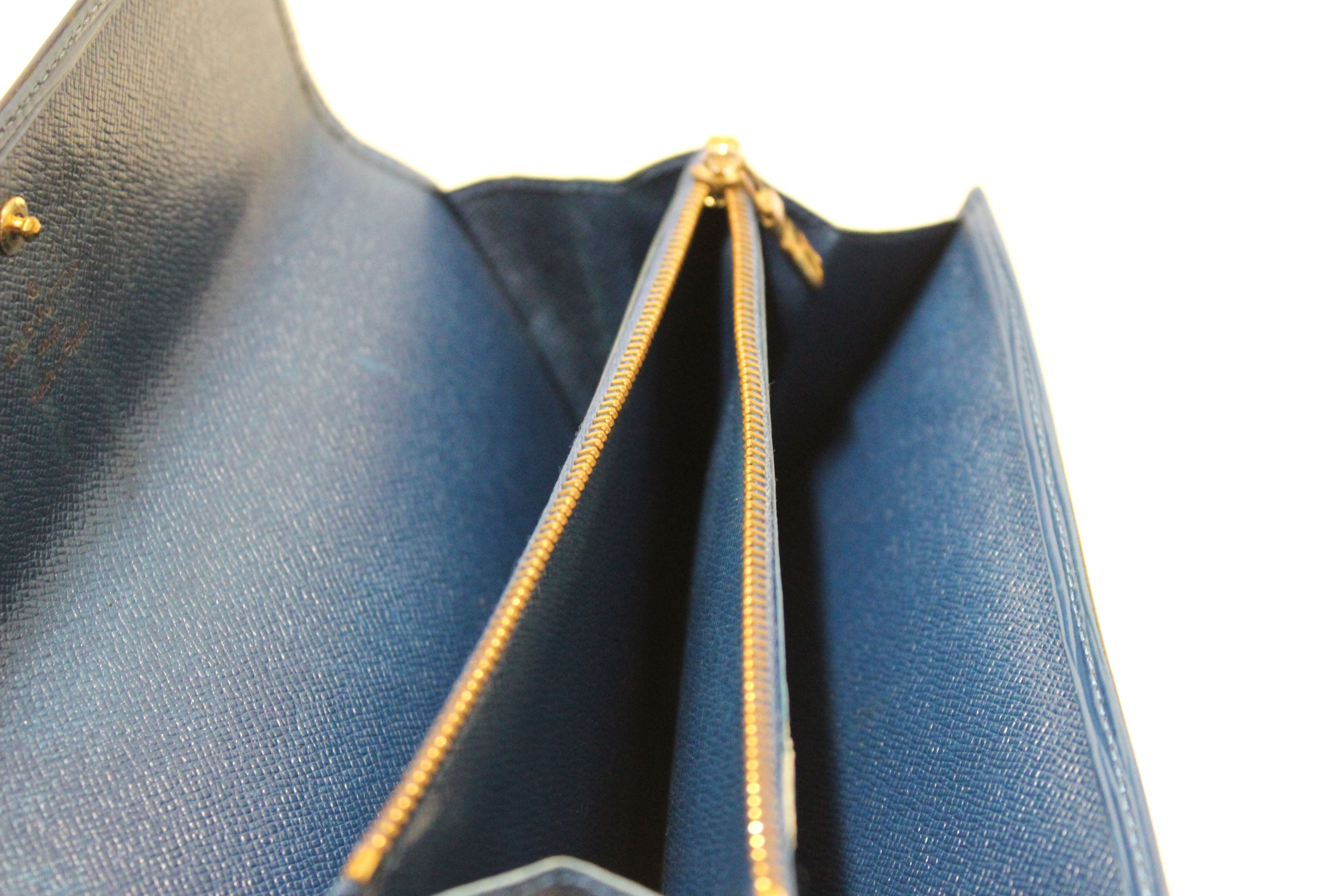 Authentic Louis Vuitton Blue Epi Leather Sarah Long Wallet for Women - Luxury Designer Bifold Wallet with Multiple Card Slots - Perfect for Everyday Use, Travel & Gift Giving