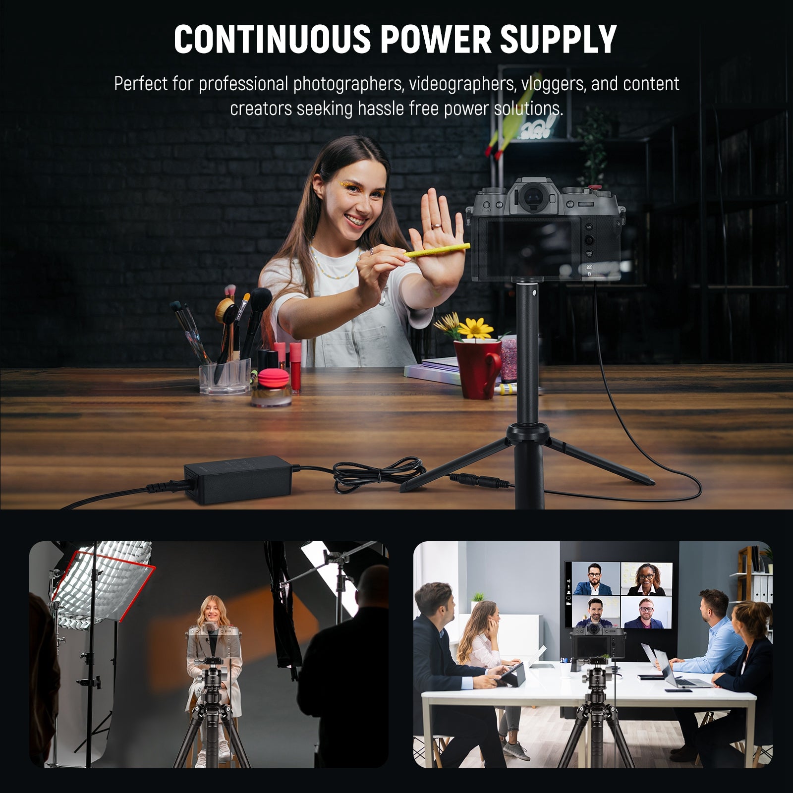 NEEWER NP-W126/NP-W126S Replacement Dummy Battery & Charger Kit for Sony Cameras - Perfect for Continuous Shooting, Vlogging & Studio Photography