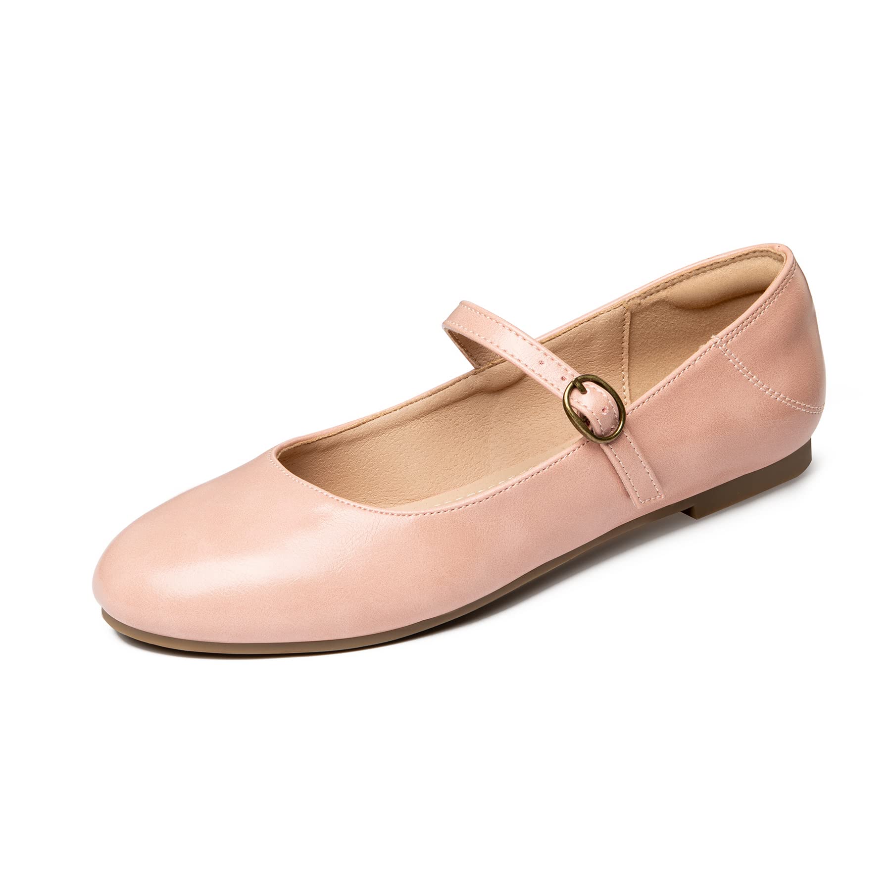Rekayla Women's Mary Jane Flats - Comfortable Round Toe Slip On Ballet Shoes for Work, Office & Casual Wear | Dressy & Versatile Footwear