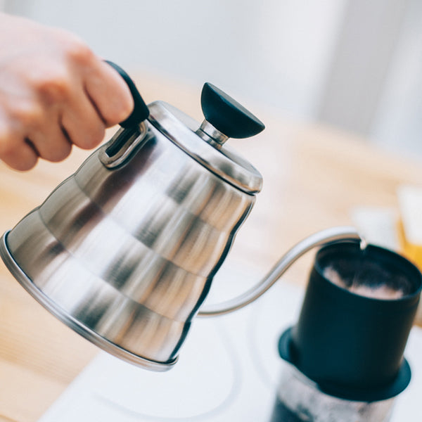 Hario Buono Drip Kettle - 1.2L Stainless Steel Gooseneck Pour Over Coffee Kettle for Precise Brewing - Perfect for Chemex, V60, and French Press Coffee Makers - Ideal for Home Baristas & Coffee Enthusiasts
