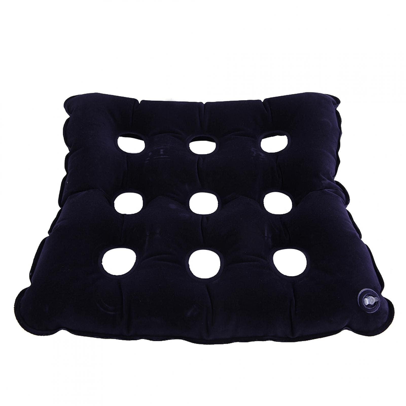 CUTULAMO Inflatable Air Seat Cushion - Portable PVC Pressure Relief Cushion for Elderly & Handicapped - Dark Blue - Perfect for Wheelchairs, Office Chairs & Travel