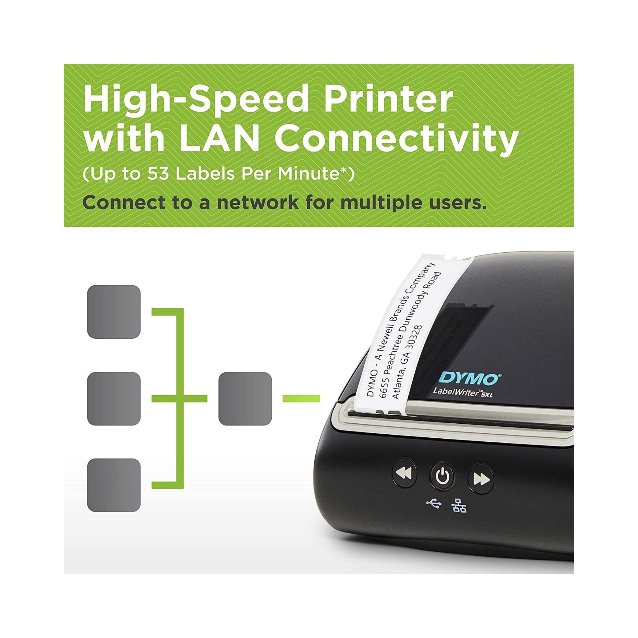 DYMO LabelWriter 5XL Thermal Label Printer for Shipping Packages - High-Speed Commercial Label Printing for Ecommerce, Warehouses & Logistics