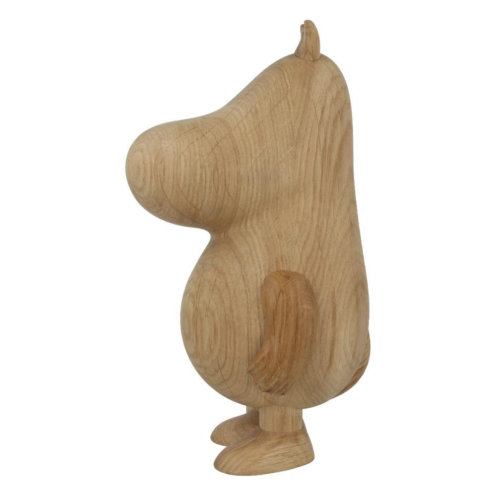 Moomin x Moomintroll Large Oak Wooden Figurine - Collectible Nordic Home Decor for Living Room, Bookshelf & Office Display