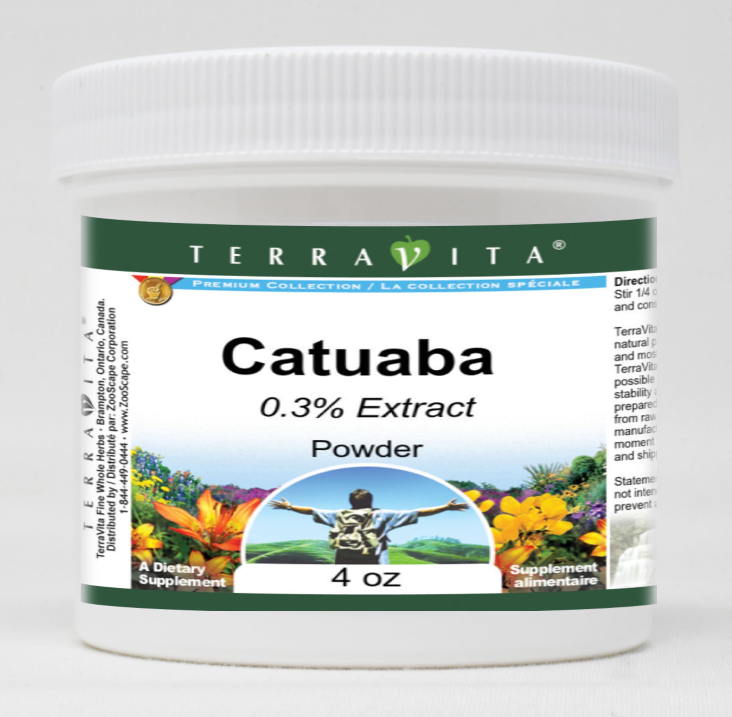 Premium Catuaba Bark Powder 0.3% Extract (4 oz) - Natural Energy Booster & Aphrodisiac Supplement - Perfect for Herbal Tea, Smoothies & Wellness Routines