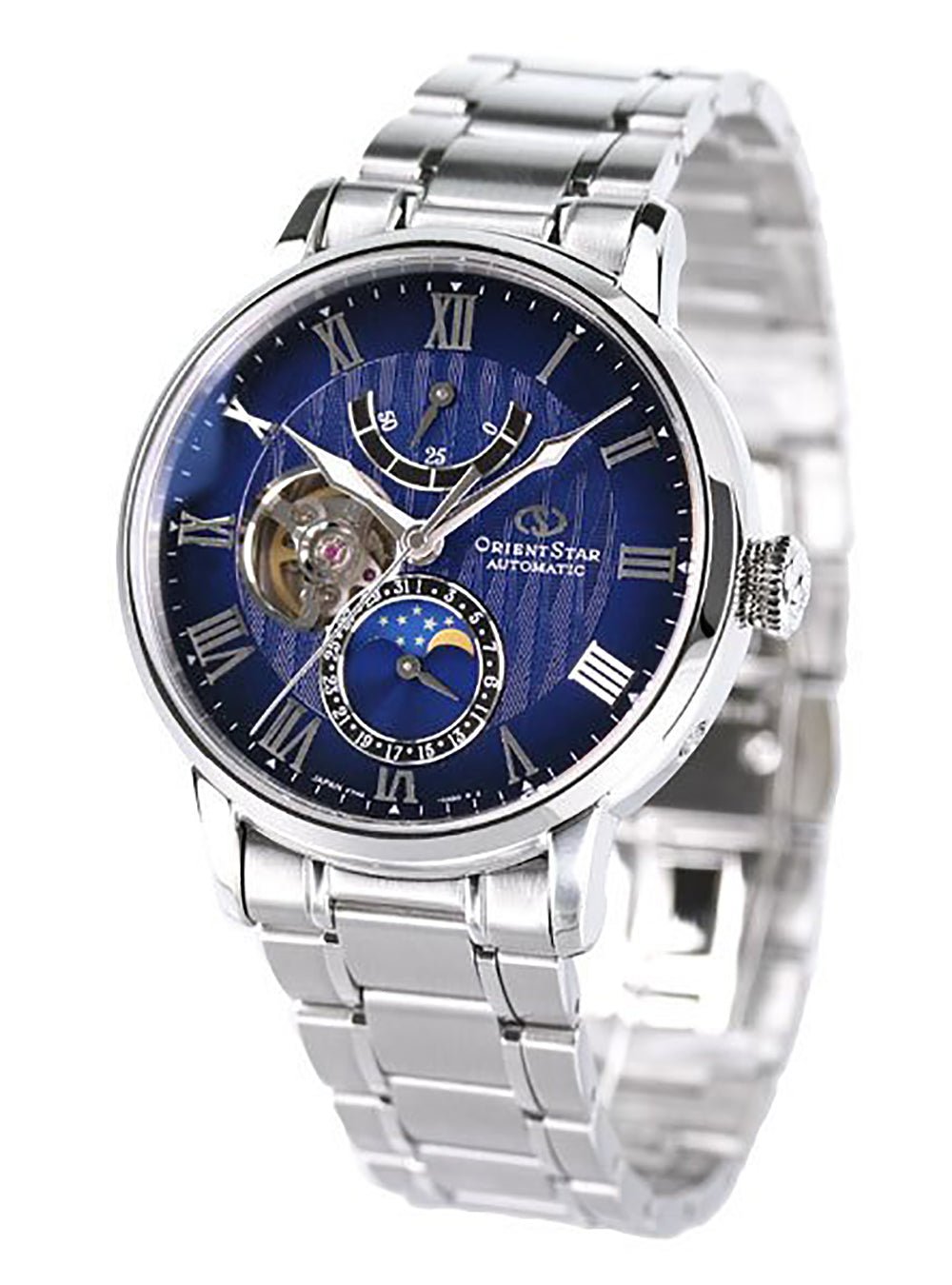ORIENT STAR CLASSIC Automatic Mechanical Watch with Moon Phase - RK AY0103L - Japanese Made JDM Timepiece for Men | Perfect for Business, Formal Occasions & Luxury Gift Giving