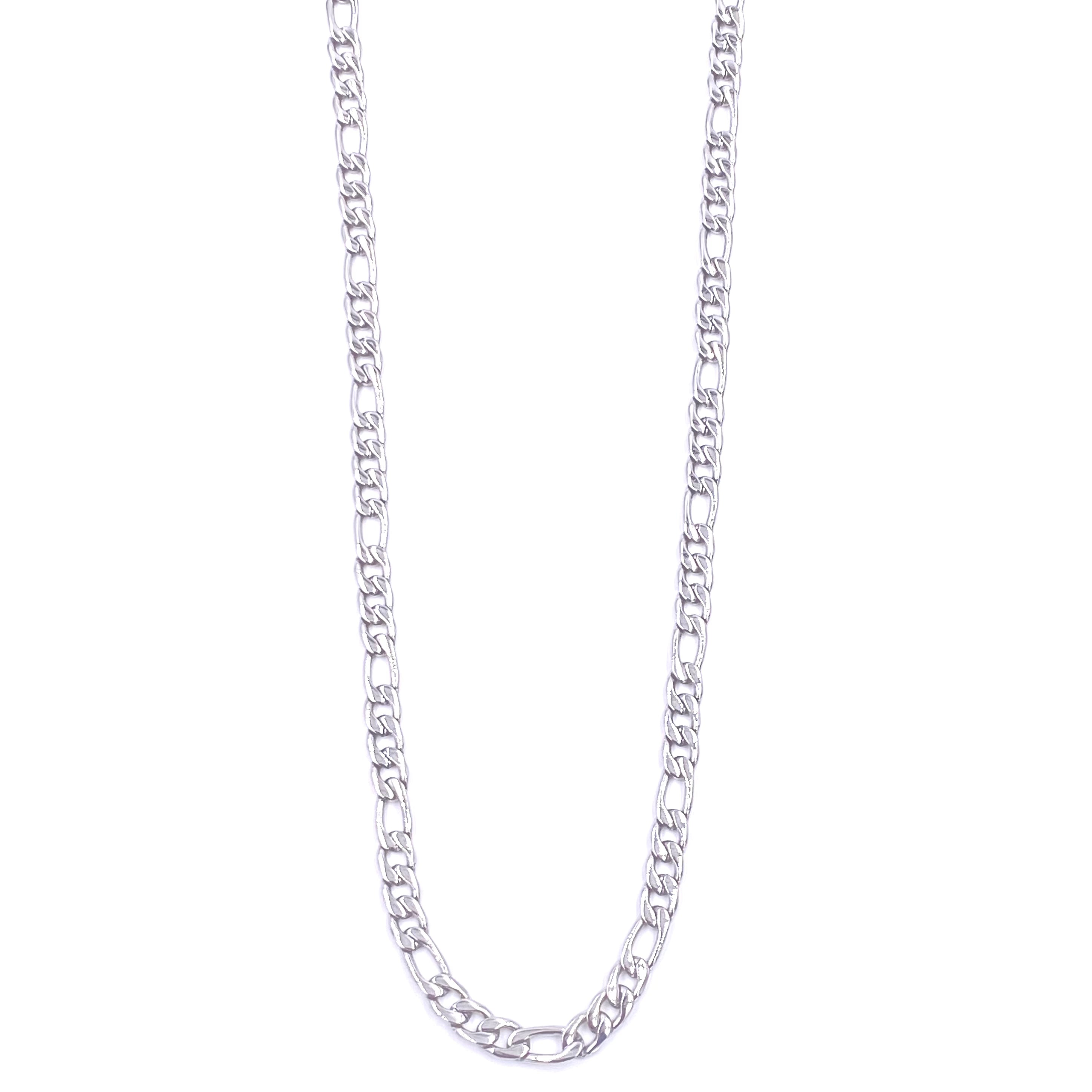 Ashley Gold Stainless Steel Figaro Chain Necklace for Men - Durable & Hypoallergenic Jewelry Gift for Him - Perfect for Weddings, Anniversaries & Everyday Wear
