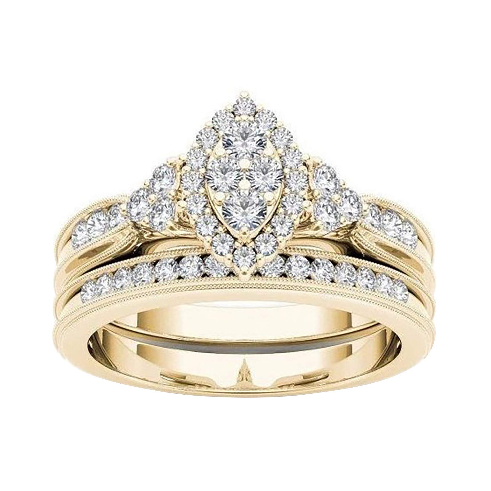 Exquisite Heart Out Ring for Women - Elegant Engagement & Wedding Jewelry Set, Perfect Gift for Her (6-10 Pcs) - Ideal for Teen Girls, Bridal Showers, Anniversaries & Romantic Occasions