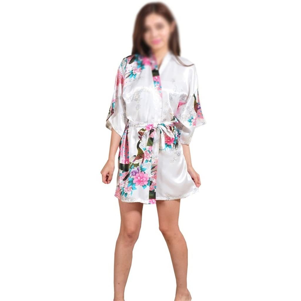 Baijiexun Women's Robes - Elegant Sleepwear, Wedding Bride & Bridesmaid Robes, Soft Pyjama Nightgown, Cozy Bathrobe for Spa & Home Relaxation (Color: A, Sizes: XXL/S) - Perfect for Bridal Party, Sleepovers & Self-Care Moments