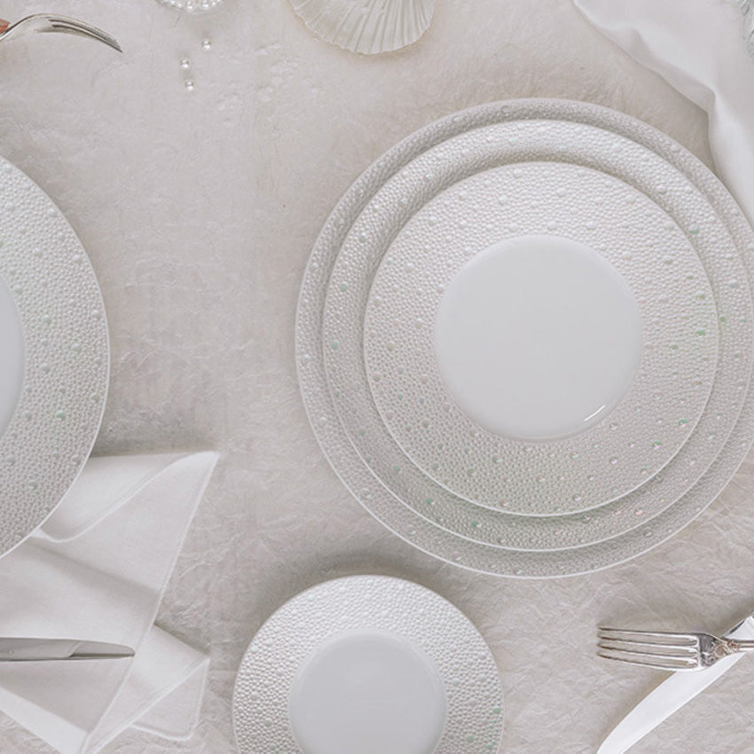 Bernardaud Ecume Deep Rim Soup Bowl - Elegant French Porcelain Dinnerware for Fine Dining & Entertaining