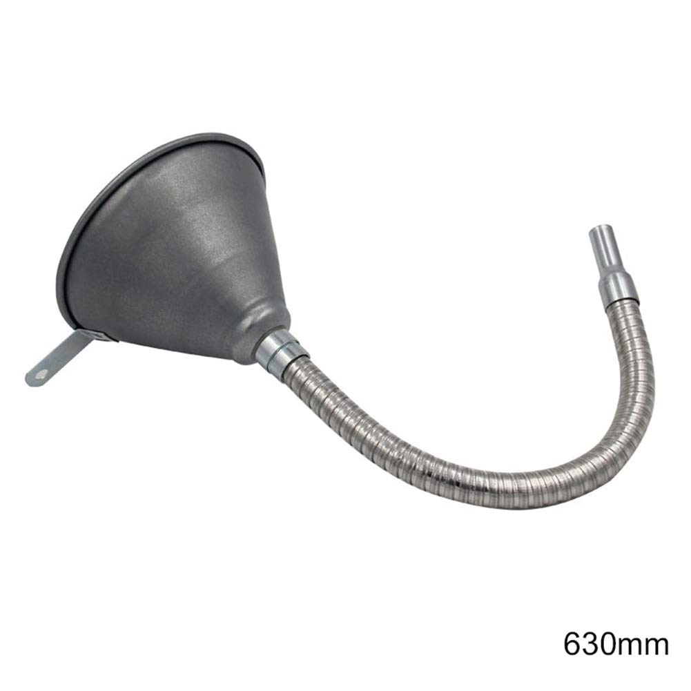 **Flexible Oil Funnel for Motorcycle & Car – 370mm & 630mm Plastic & Metal Filling Funnel – Engine Oil, Diesel, Kerosene, Gasoline Transfer – Perfect for DIY Auto Maintenance & Garage Use**