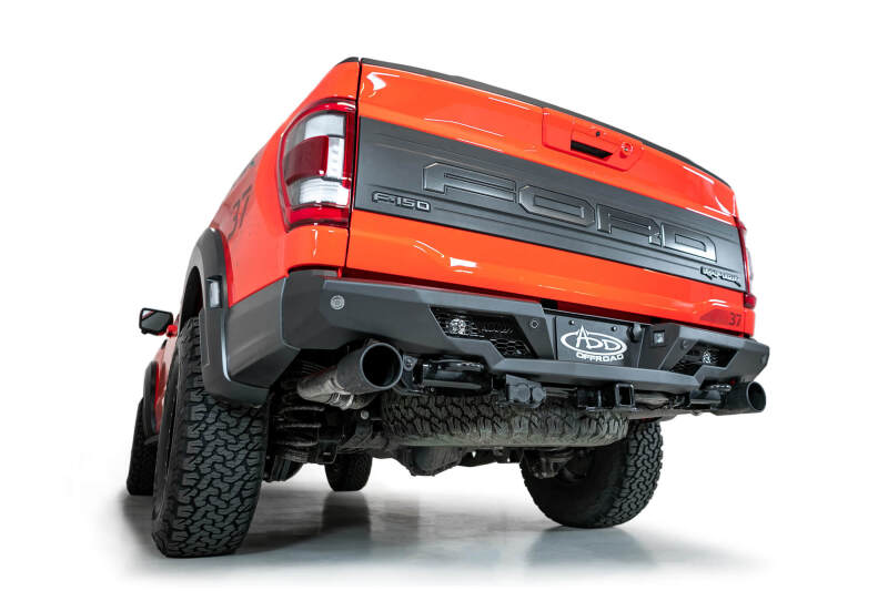 2022+ Ford Raptor Stealth Fighter R Bumper with 2 Cube Lights - Hammer Black | Heavy-Duty Off-Road Front Bumper for Ford F-150 Raptor | Perfect for Truck Enthusiasts & Off-Road Adventures