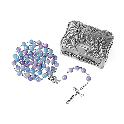 Ocean + Last Supper Rosary Box