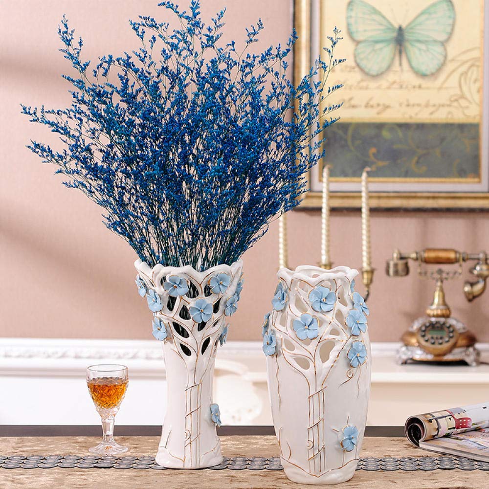 White Ceramic Christmas Ornaments - Modern Dried Flower Vase for Home Decor, Wedding & Room Decoration | Elegant Porcelain Figurine Crafts for Holiday & Party Scenes