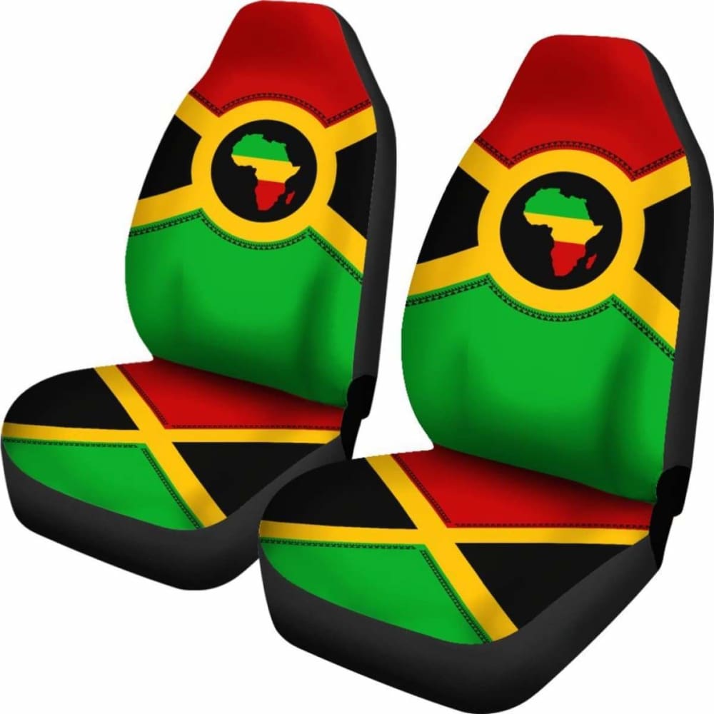 Premium African Reggae Print Car Seat Covers - Universal Fit for Cars, SUVs & Trucks - Vibrant Cultural Design - Perfect for Music Lovers, Road Trips & Cultural Enthusiasts