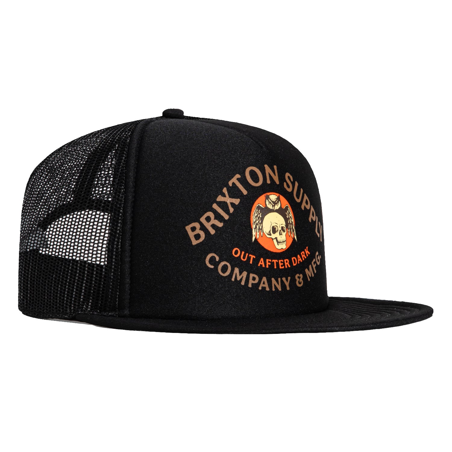 Brixton Potion Mesh Snapback Trucker Foam Hat - Black | Adjustable Baseball Cap for Men & Women | Perfect for Outdoor Sports, Casual Wear & Street Fashion