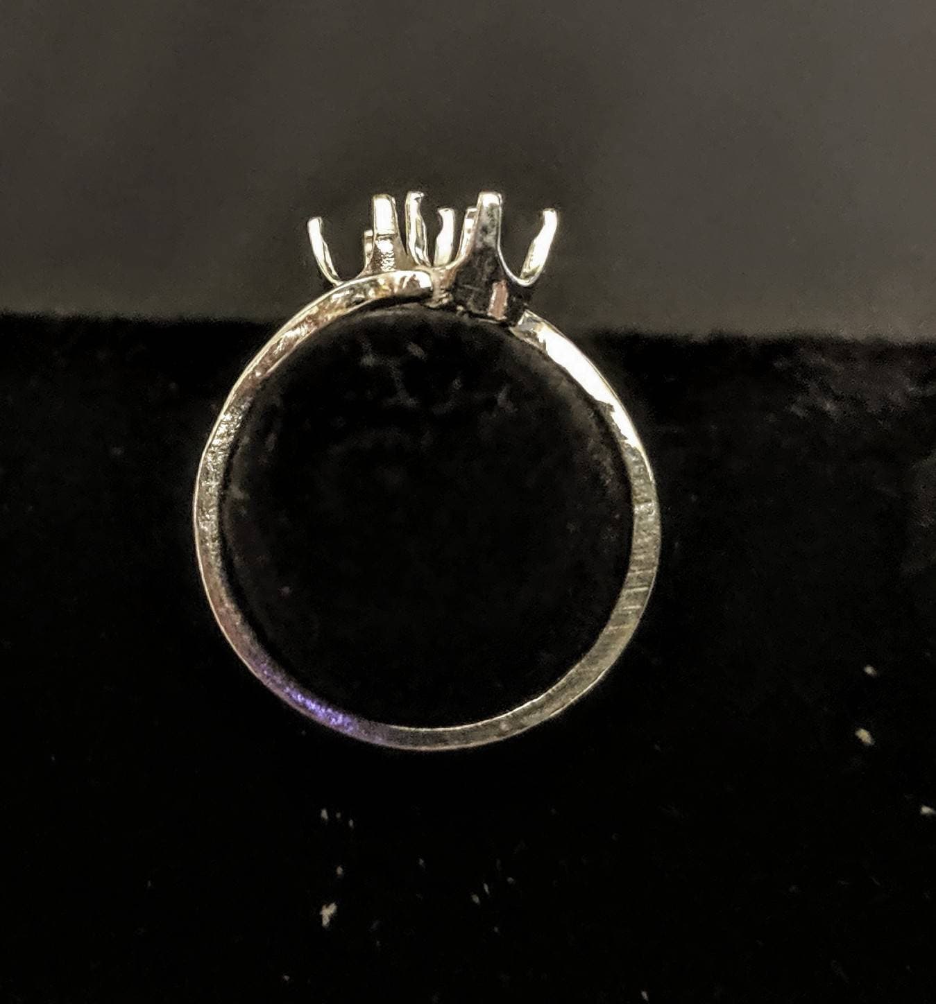 Solid Sterling Silver or 14kt Gold 4-6mm Round Two Stone Pre-Notched Blank Ring Shank Setting - Size 6-8 (163-283/143-283) - Perfect for Jewelry Making, Engagement Rings & Wedding Bands