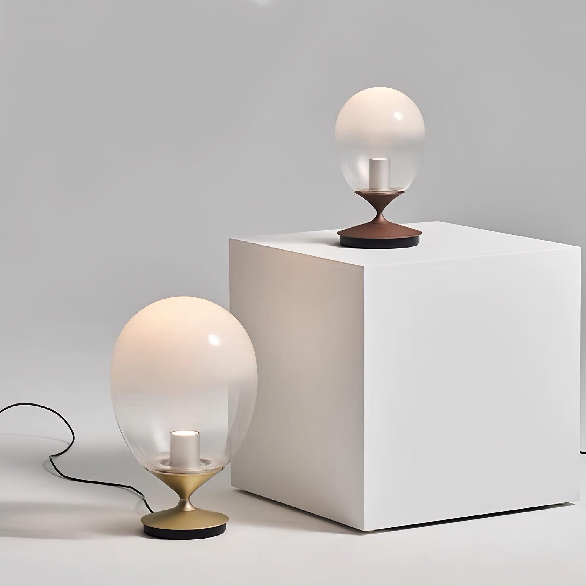 Mist LED Table Lamp - Modern Nightstand Light with Touch Control & USB Charging Port for Bedroom, Living Room, Office | Perfect for Reading, Relaxing & Decor