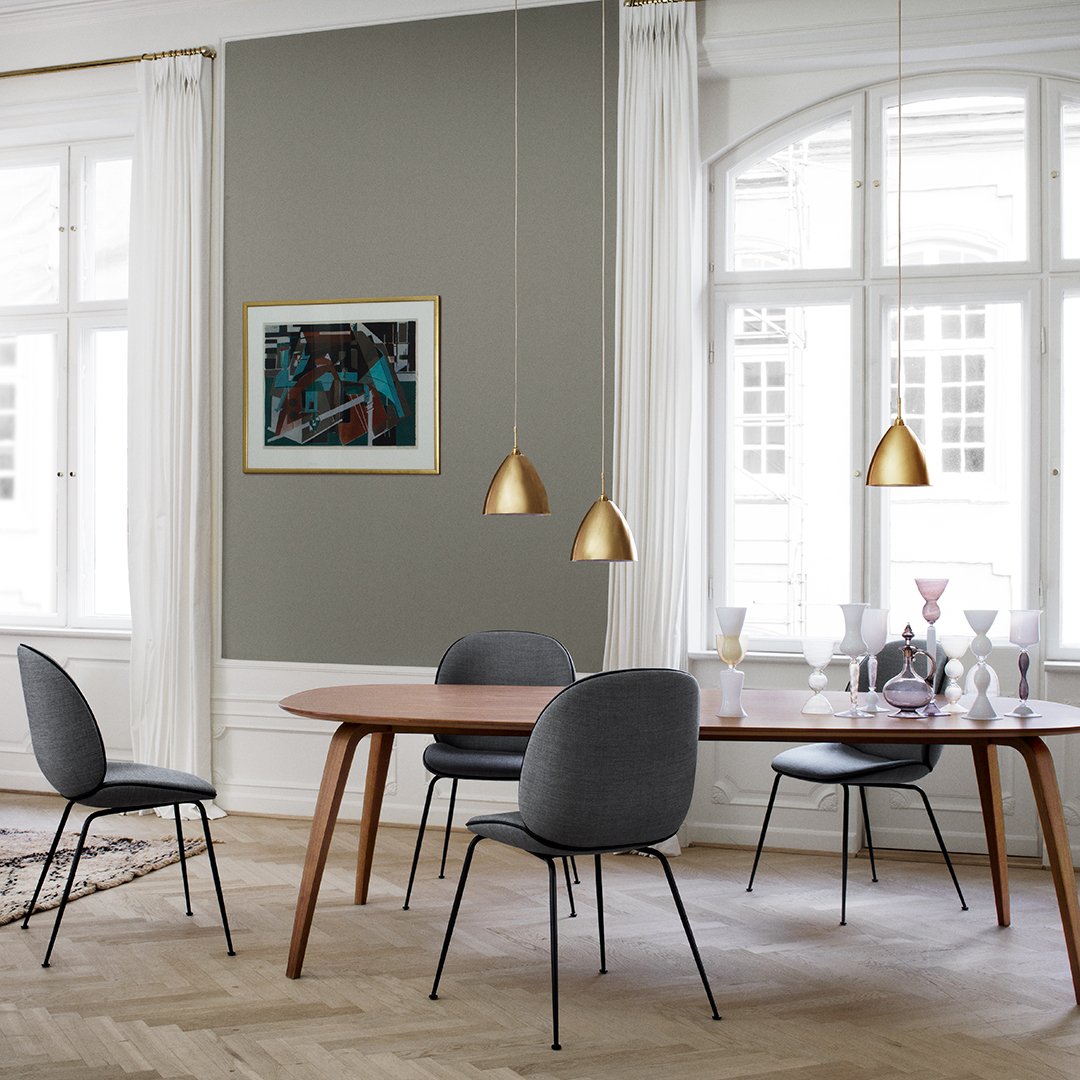 Beetle Dining Chair with Conic Base - Fully Upholstered Modern Seat for Kitchen, Dining Room & Office - Comfortable & Stylish Home Furniture