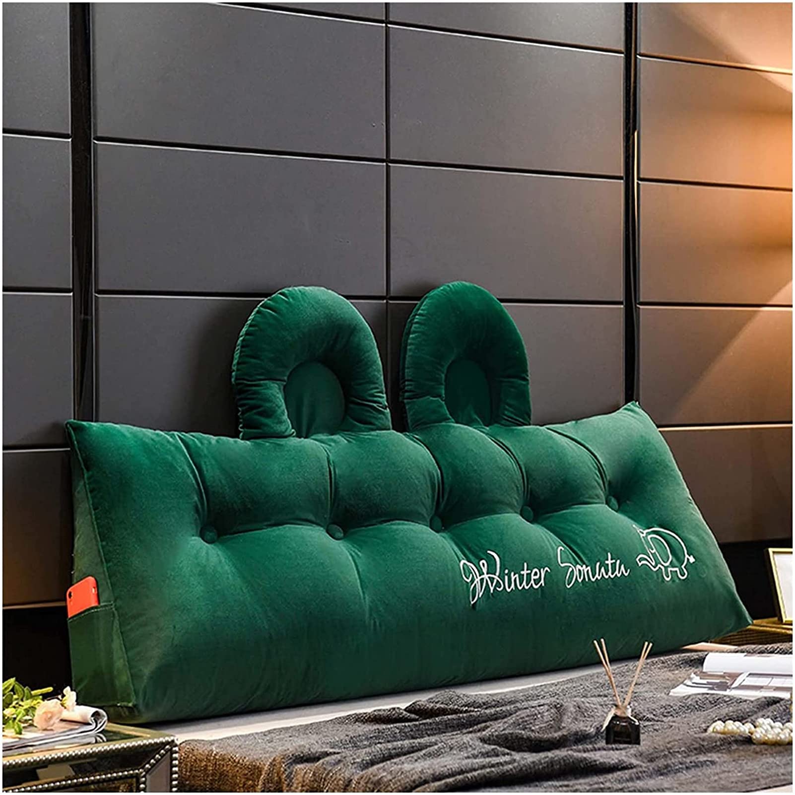 Triangular Reading Pillow for Bed & Sofa - YSDQ Wedge Cushion Backrest with Removable Washable Cover, Perfect for Reading in Bed, Office Chair Support, or Bay Window Lounging