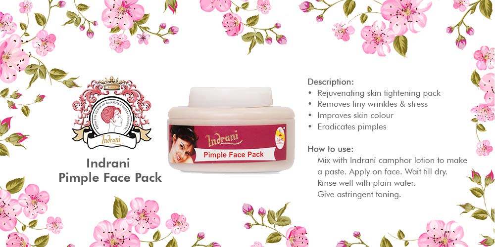 Indrani Pimple Face Pack 250g - Natural Acne Treatment for Clear Skin | Best for Oily & Sensitive Skin | Daily Skincare Routine