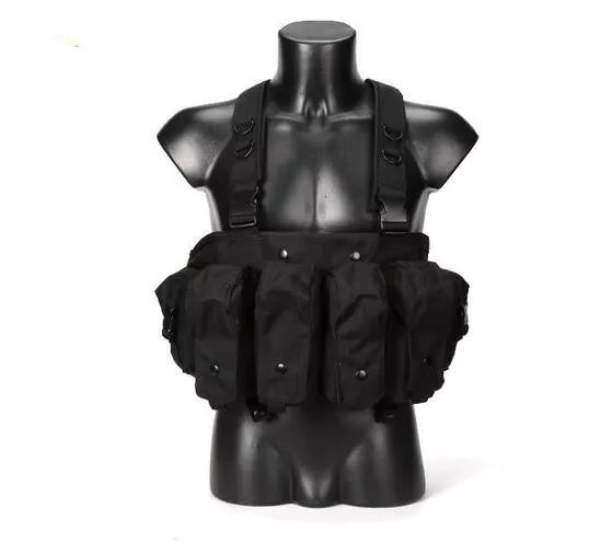 Tactical AK Chest Rig - Adjustable Molle Vest for Airsoft, Hunting & Outdoor Adventures | Durable Military Gear for Men