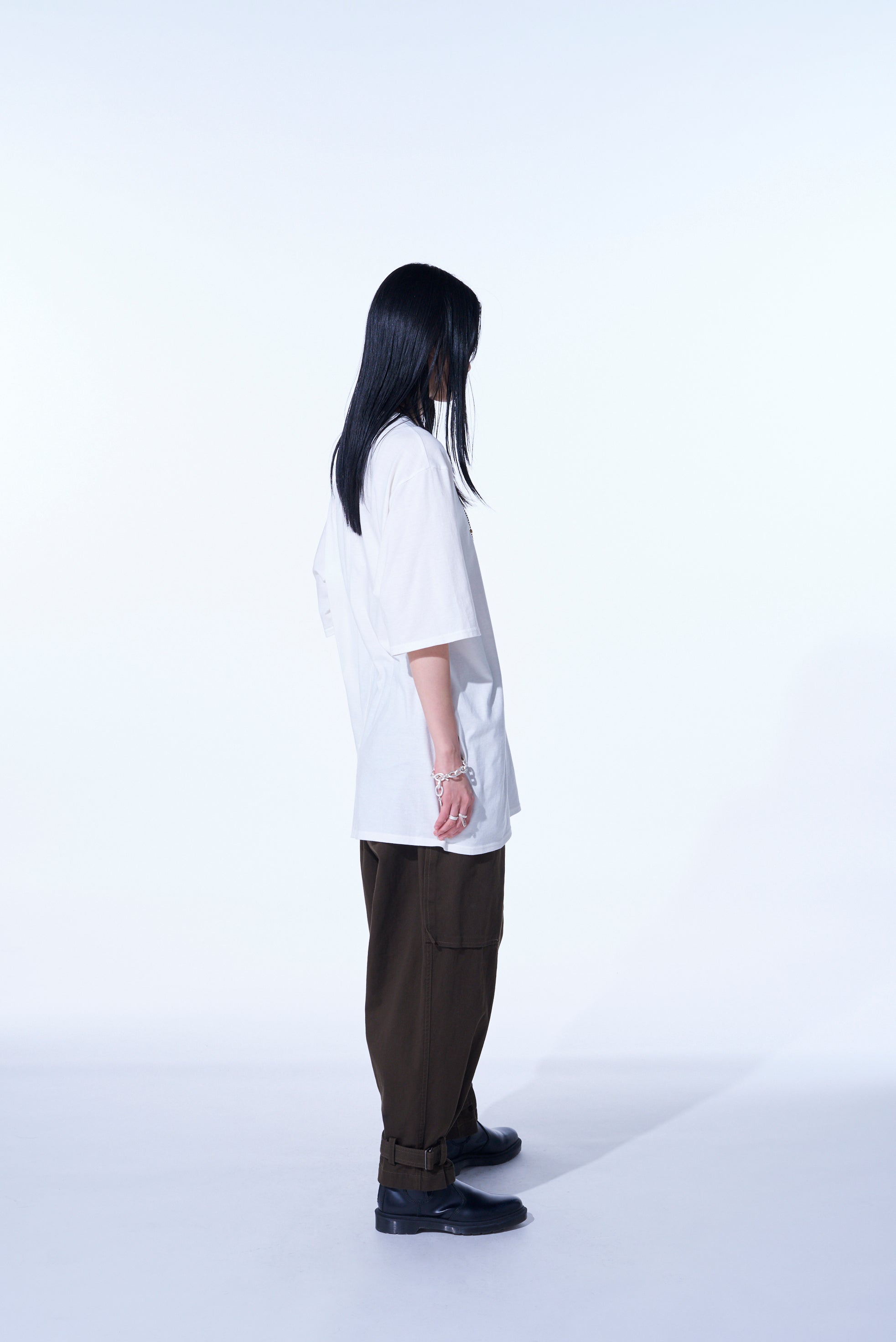 Premium Cotton Jersey Vertically Grafted T-Shirt with Side Hem Slits - Soft Breathable Tee for Casual Wear & Street Style Outfits
