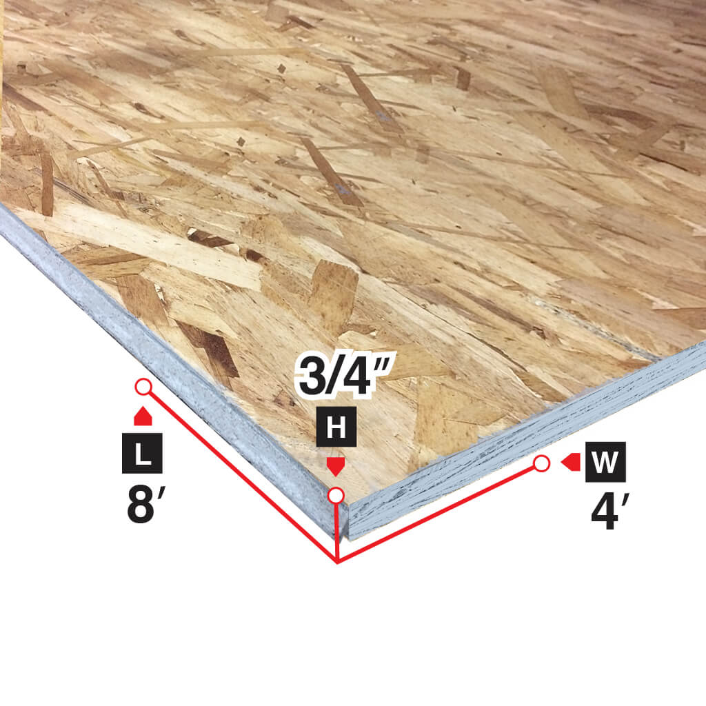 4 ft. x 8 ft. x 3/4 in. Tongue and Groove OSB Board - Perfect for Flooring, Roofing, and Wall Sheathing Projects