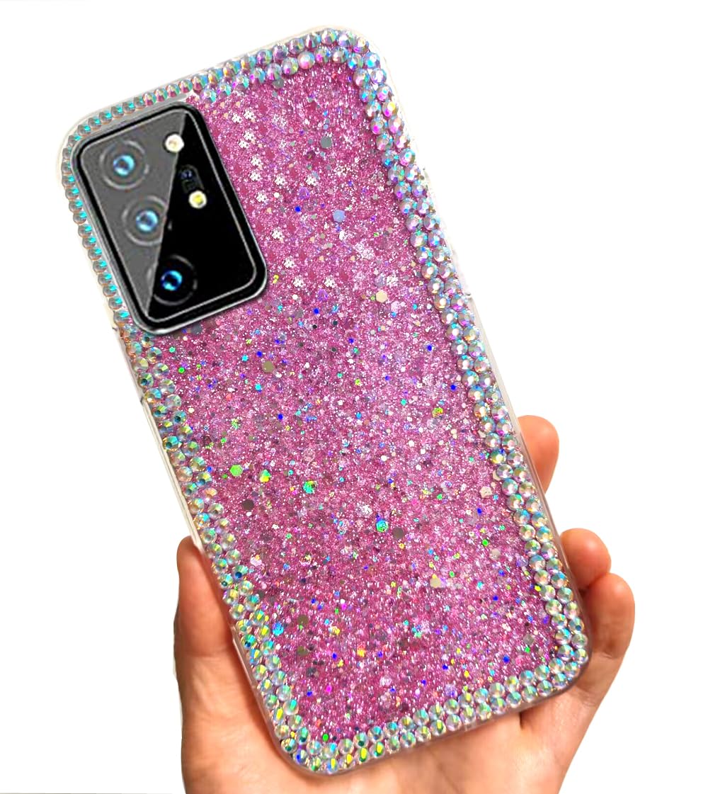 Sparkly Pink Glitter Case for Samsung Galaxy A32 5G - Shockproof Slim Fit TPU Cover with Anti-Scratch Protection | Cute Bling Phone Case for Women & Girls | Perfect for Everyday Use, Parties & Gifts