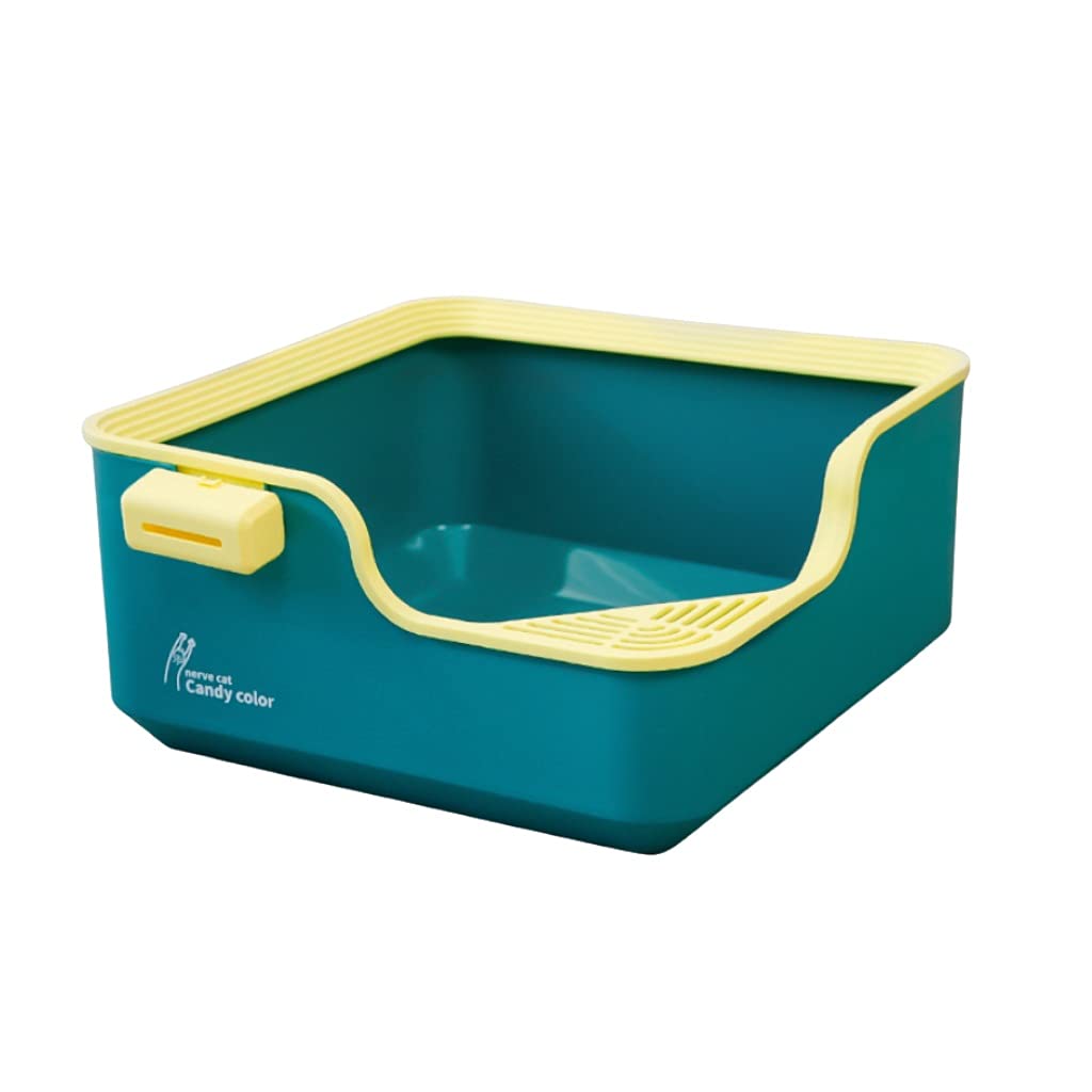 Self-Cleaning Cat Litter Box - Semi-Enclosed Large Space Design, Anti-Sand & Splash-Proof Cat Toilet with Scoop Included | Ideal for Multi-Cat Homes & Small Apartments | Easy Maintenance Cat Supplies (Color: Beige)