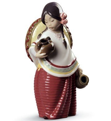 Lladro Pepita With Hat Porcelain Figurine 01008736 - Elegant Home Decor & Collectible Gift for Christmas, Birthday & Special Occasions