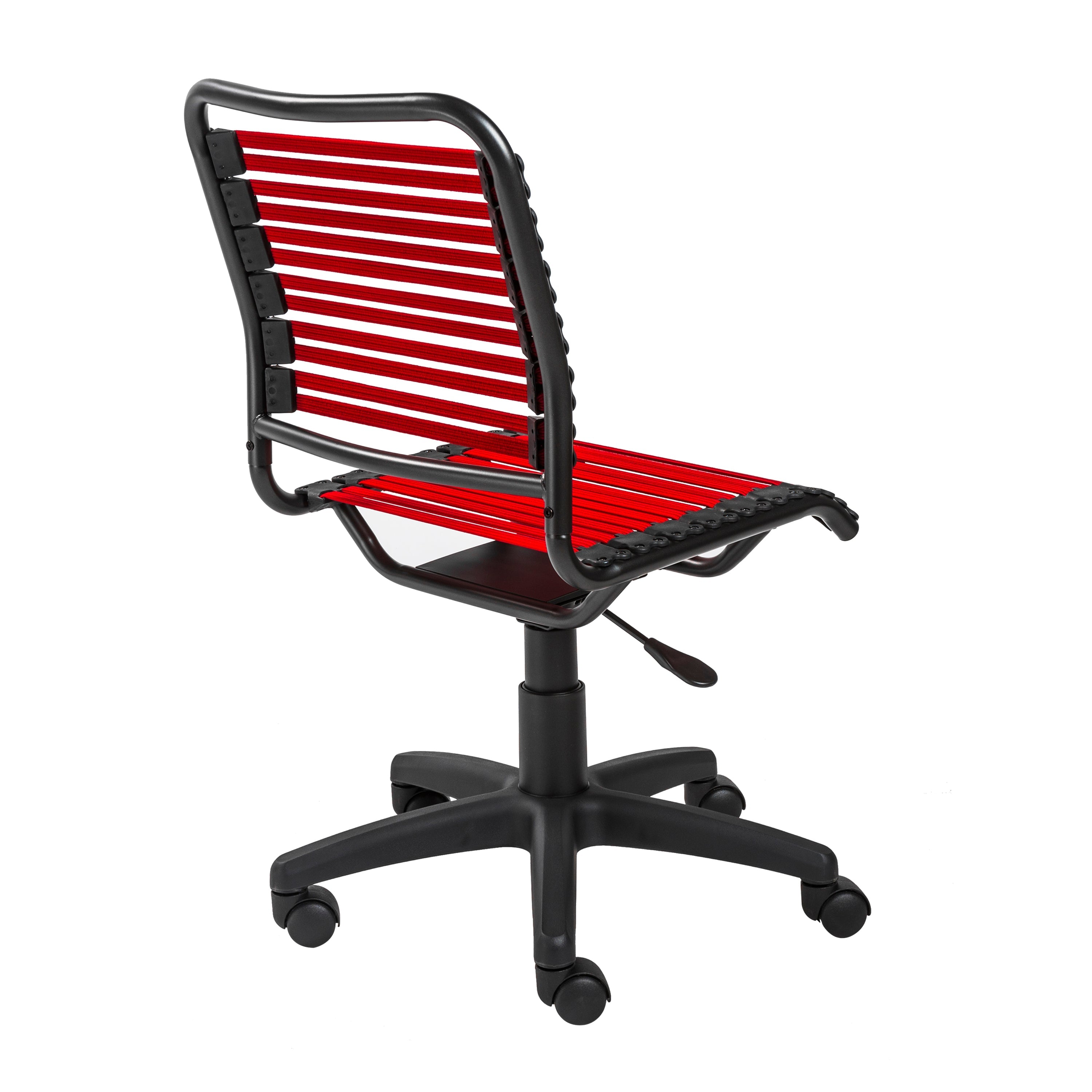 Allison Bungie Flat Low Back Office Chair - Ergonomic Mesh Desk Chair with Graphite Black Frame & Swivel Base - Perfect for Home Office, Computer Workstation & Conference Rooms