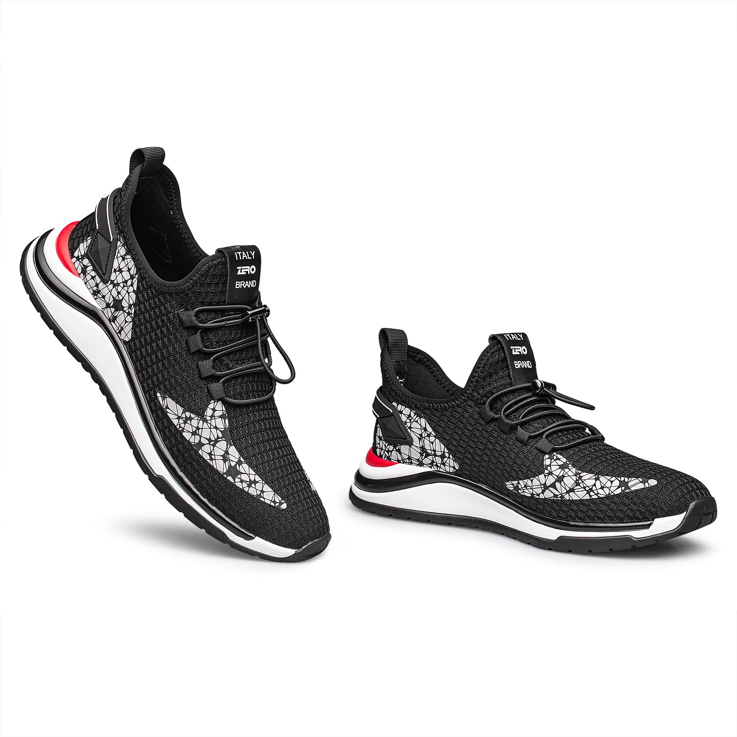ZRO Men's Running Shoes - Lightweight Breathable Fabric, Wide Width Comfort, Non-Slip Athletic Shoes for Jogging & Gym Workouts - Perfect for Road Running, Training & Casual Wear (Model 22)