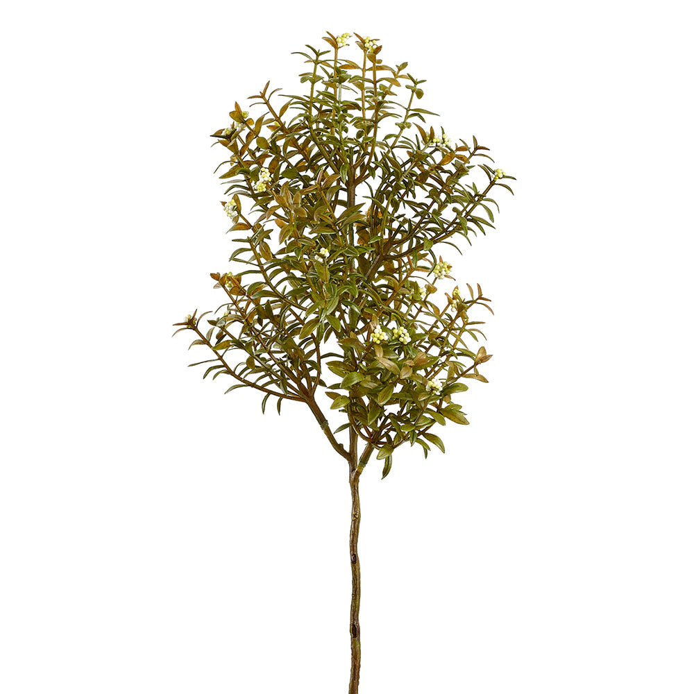 17 Pack Myrtle Leaf Artificial Greenery Stems - Realistic Fake Green Leaves for Home Decor, Wedding Centerpieces, Floral Arrangements & DIY Crafts