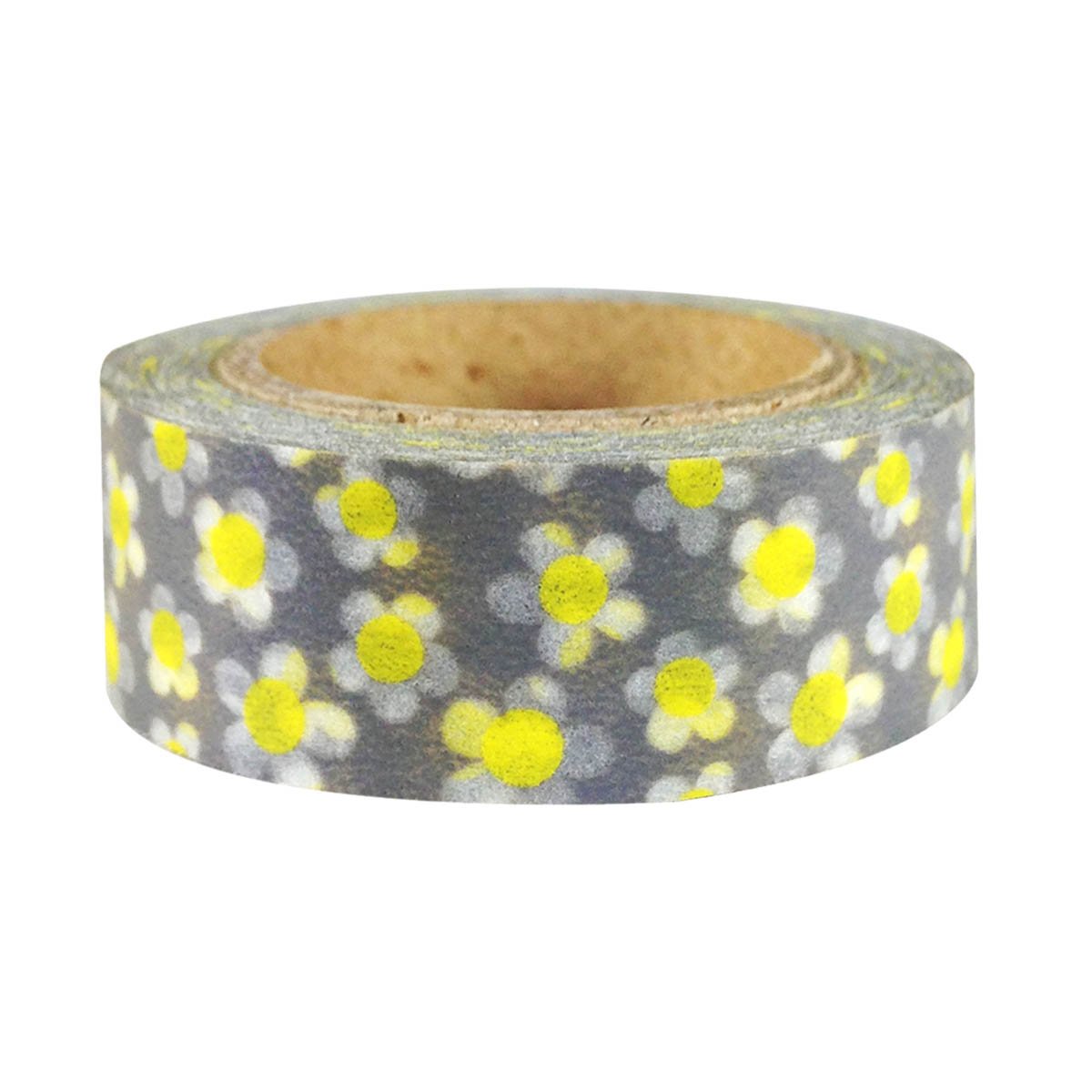 Allydrew Floral & Nature Japanese Washi Masking Tape - Daisies Design for Scrapbooking, Journaling, DIY Crafts & Gift Wrapping | Decorative Adhesive Tape for Home Office & School Projects