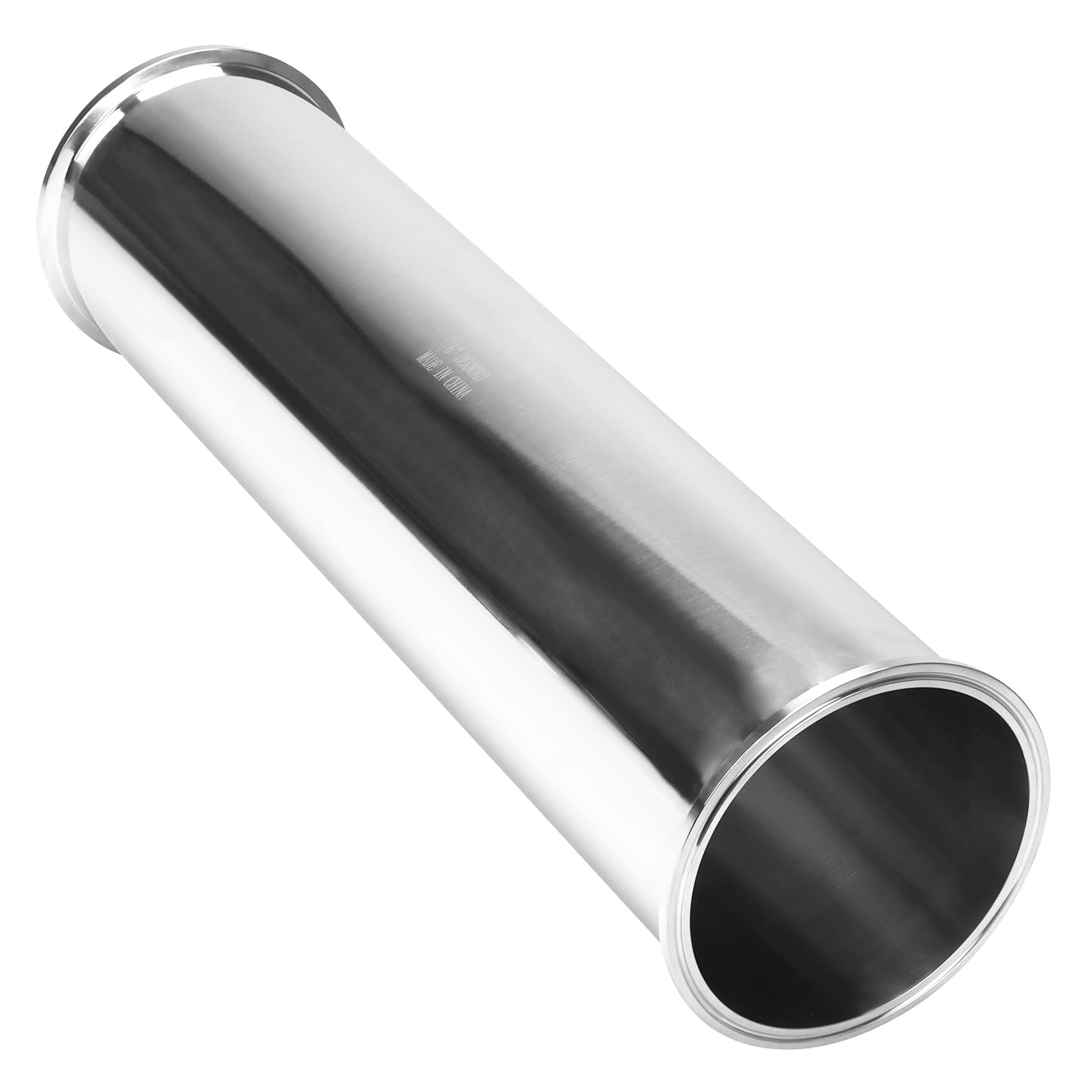 DERNORD 304 Stainless Steel Sanitary Spool Tube - 6 Inch Tri Clamp Ferrule Flange, 24 Inch (610mm) Length - Food Grade Seamless Round Tubing for Brewing, Dairy, Pharmaceutical & Beverage Processing