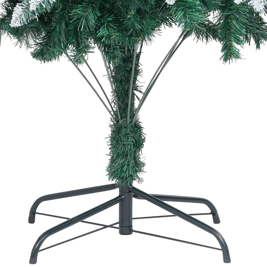 8ft Artificial Christmas Tree with Pine Cones & Snow Tips - Eco-Friendly Lifelike Holiday Decor with Sturdy Metal Base | Perfect for Living Room, Office & Christmas Party Decoration