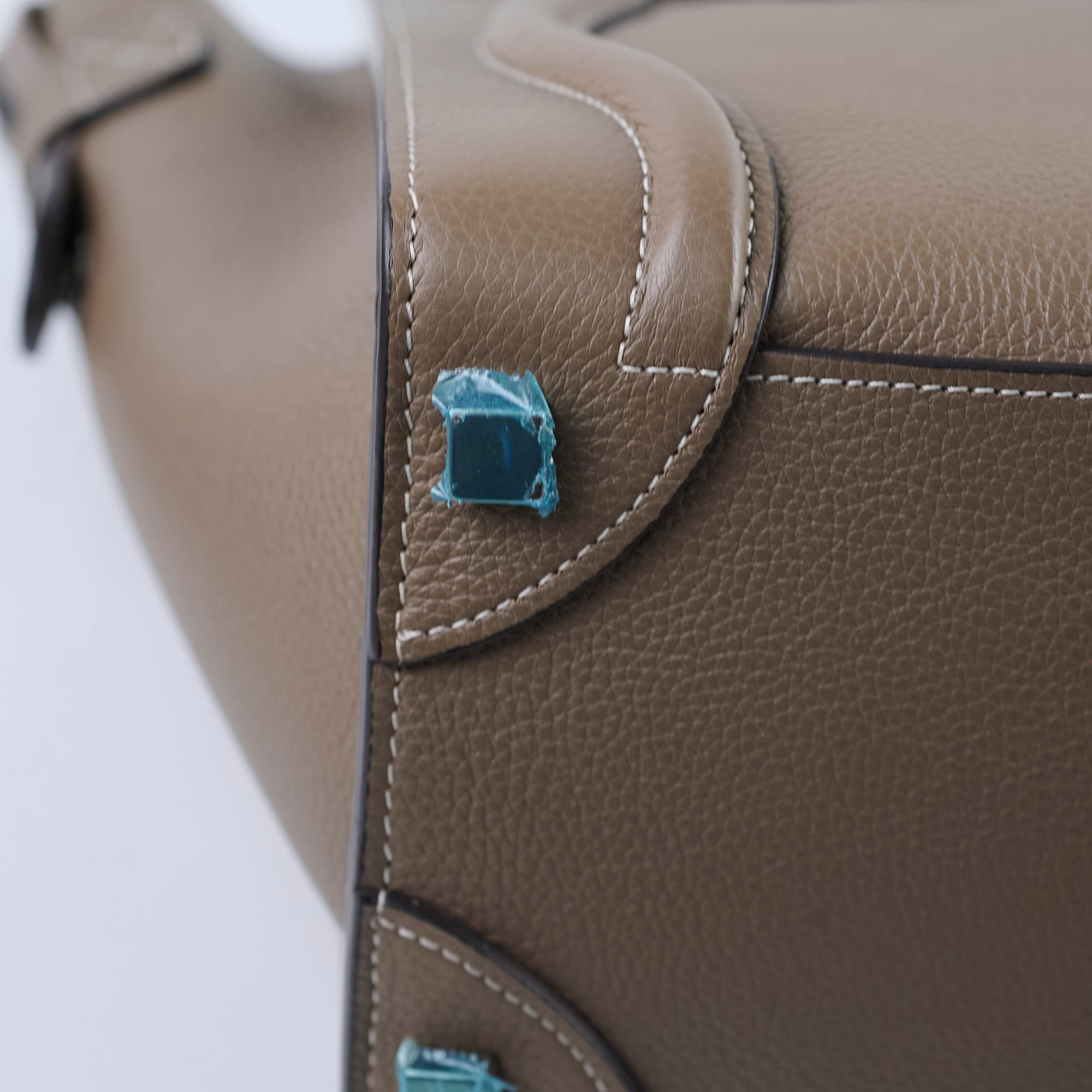Celine Micro Luggage Bag in Taupe - Premium Grained Leather Handbag for Women | Perfect for Work, Travel & Everyday Use