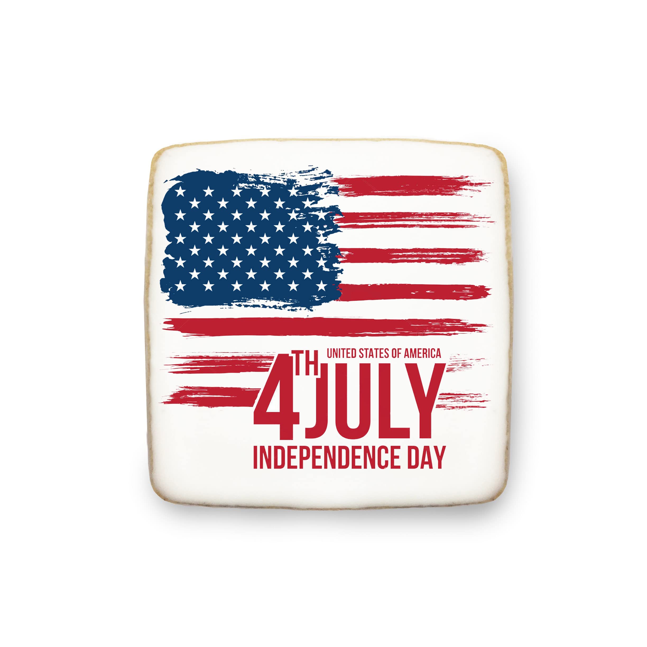 Custom Decorated Square Independence Day Cookies - 12-Pack with Personalized Pictures | Perfect for Parties, Gifts, and Celebrations