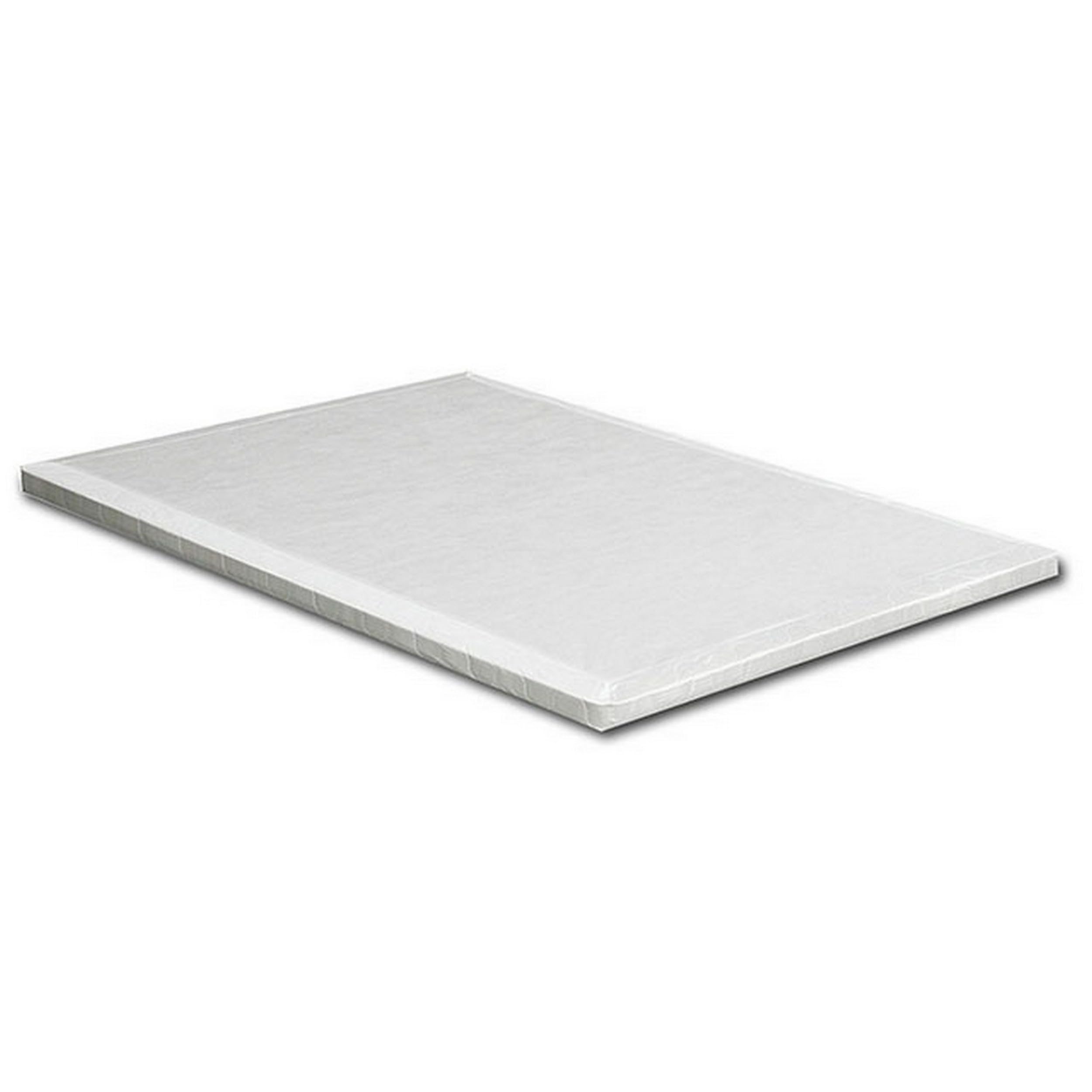 Benjara Amo 2 Inch Twin Size Bunkie Board - Foam Mattress Foundation with Slats, White | Perfect for Bunk Beds, Trundle Beds & Platform Beds