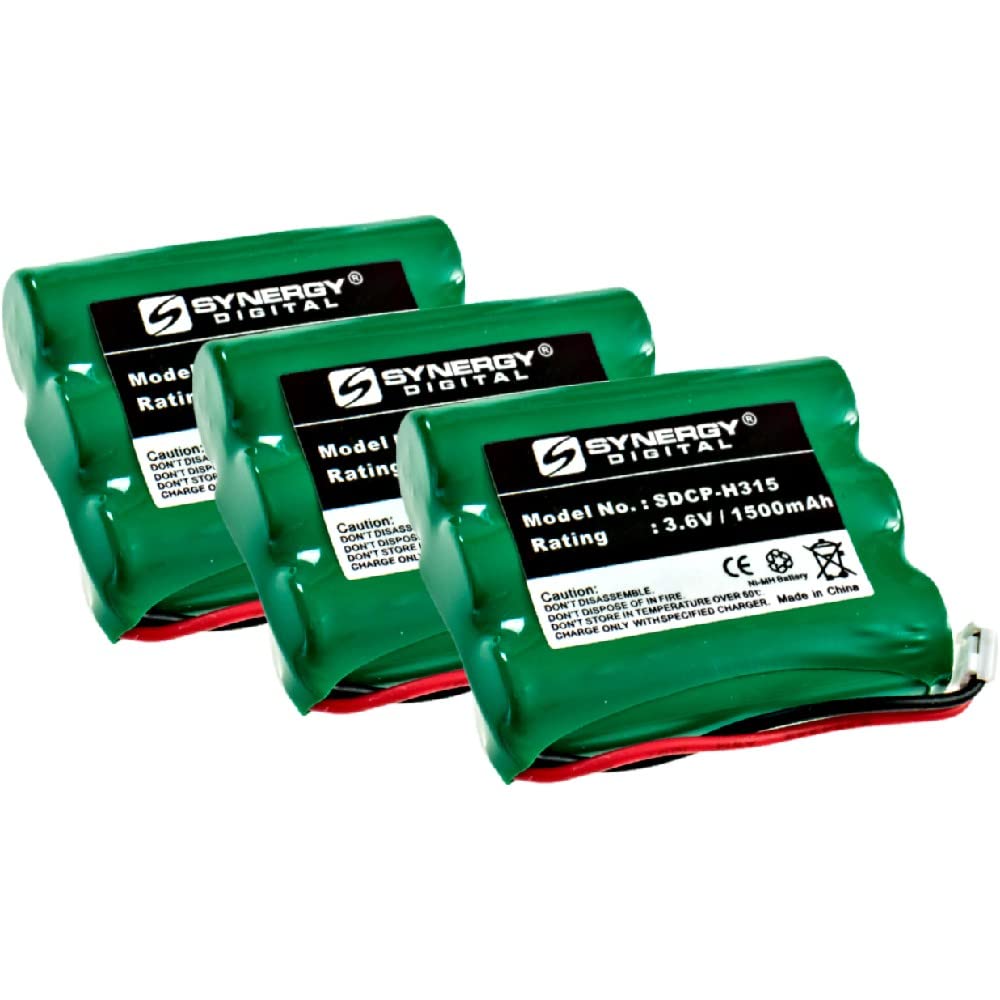 Energizer ER-P240 Cordless Phone Battery Combo Pack - 3 x SDCP-H315 Rechargeable Batteries for Home & Office Phones - Long-Lasting Power for Uniden, Panasonic, VTech & More