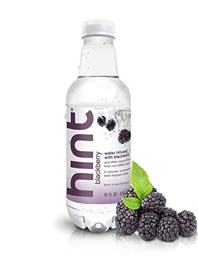 Hint Water Blackberry Infused Water (Pack of 24) 16oz Bottles - Zero Sugar, Zero Calories, No Sweeteners, Preservatives or Artificial Flavors - Hydrating & Refreshing for Workouts, Office & Daily Hydration