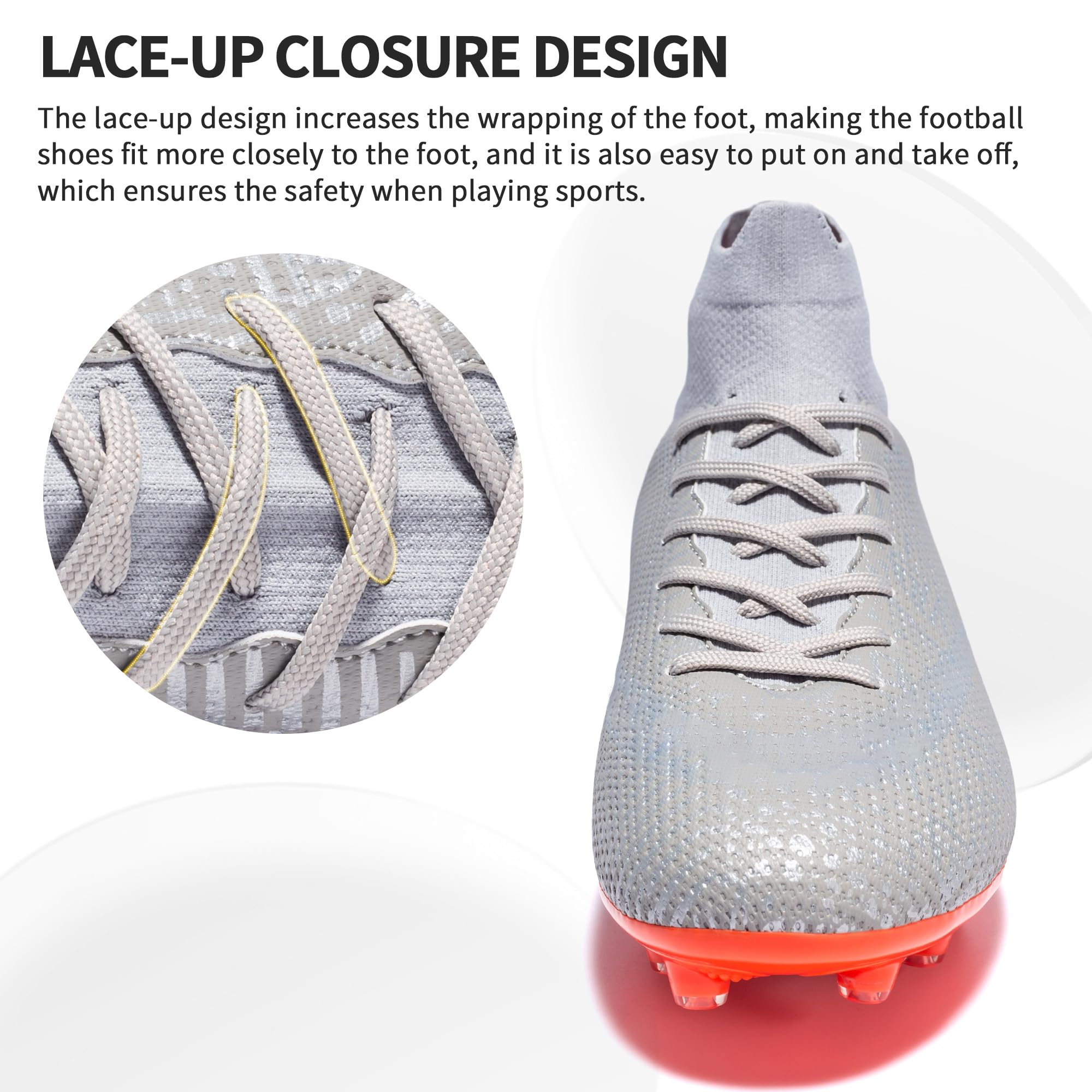Men's & Women's Soccer Cleats - Lightweight High-Top Football Boots for Outdoor Training & Ground Play | Perfect for Soccer Practice, Matches & Athletic Performance