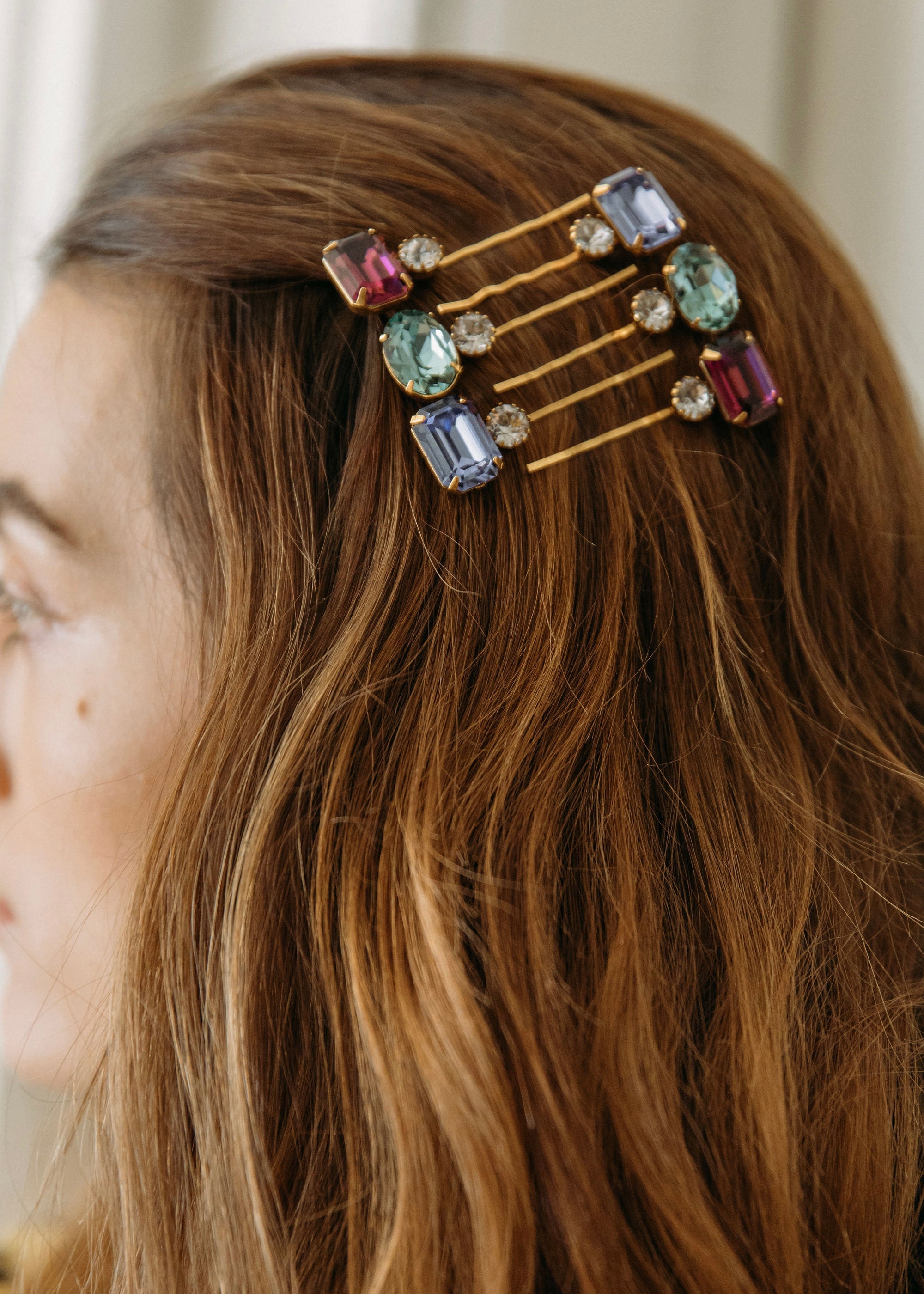 Vintage Antique Rose Gemma Bobby Pins - Elegant Hair Accessories for Weddings, Prom & Everyday Styling