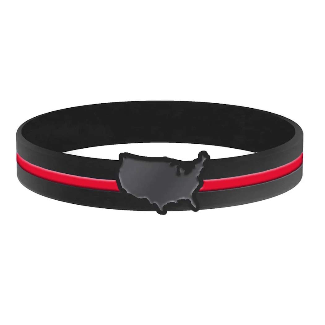 Thin Red Line Bracelets for Firefighters - Show Support with Stylish Firefighter Apparel & Accessories - Perfect for First Responders, Gifts & Everyday Wear