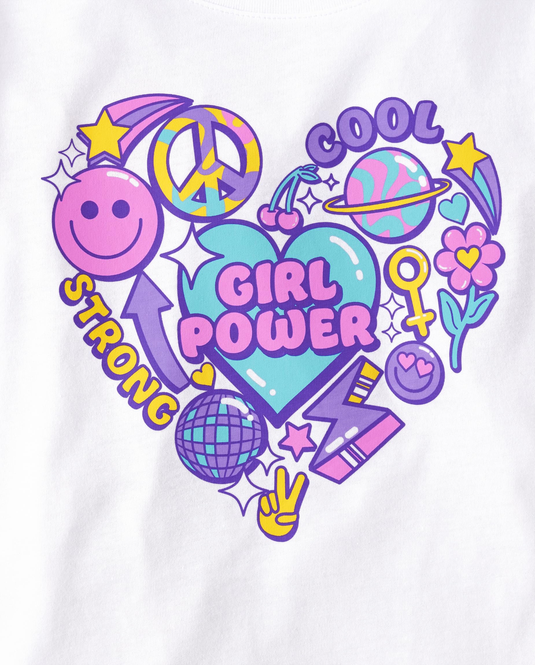 The Children's Place Girl Power Short Sleeve Graphic T-Shirts - 3 Pack | Cute Casual Tees for Girls | Perfect for School, Playdates & Everyday Wear