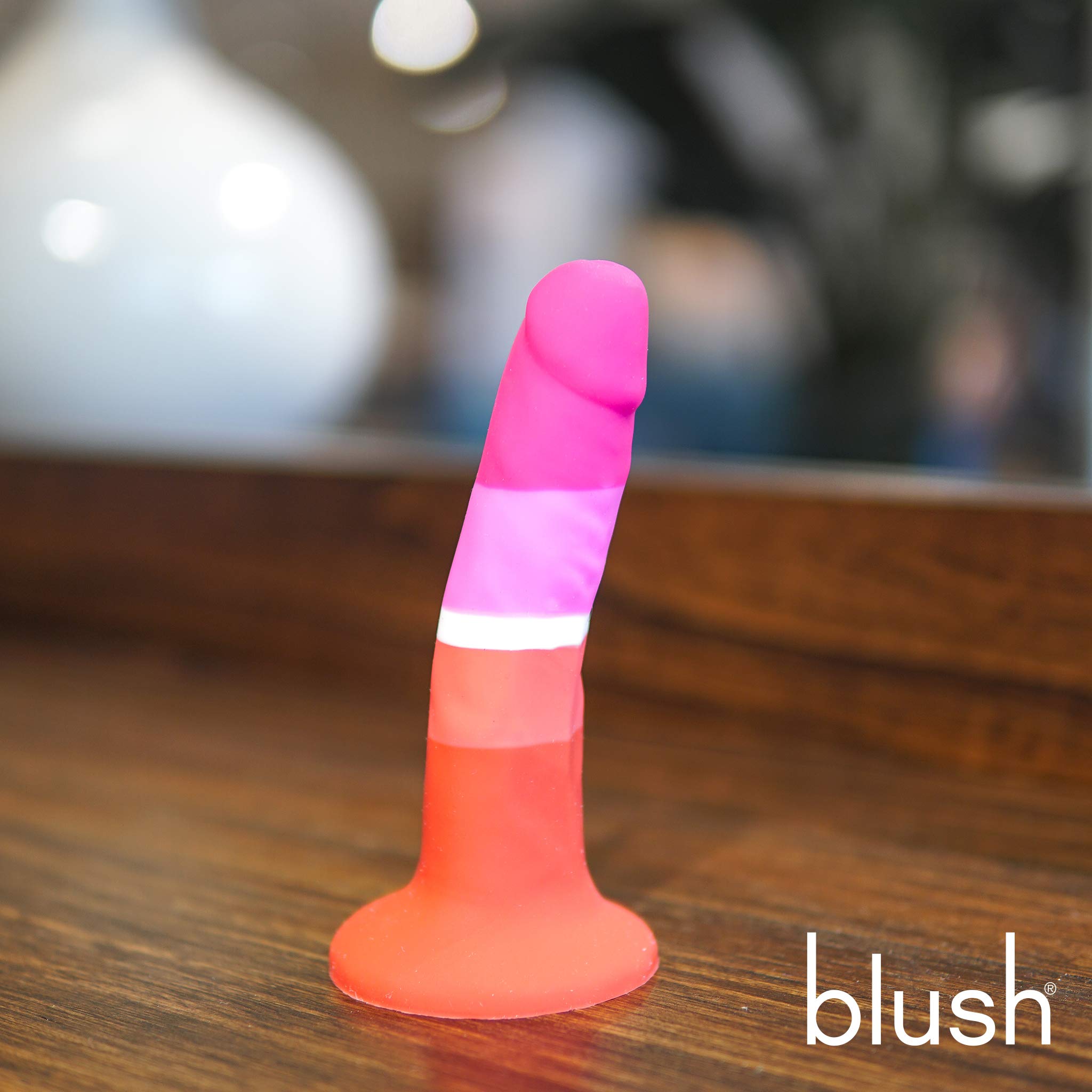 Blush Novelties Avant Pride P3 Platinum Silicone Dildo - 5.5 Inch G-Spot Stimulator with 1.25 Inch Ultrasilk Shaft - Suction Cup & Strap-On Ready - Body-Safe Adult Toy for Women, Men & Couples - Perfect for Pegging, Solo Play & Partnered Intimacy