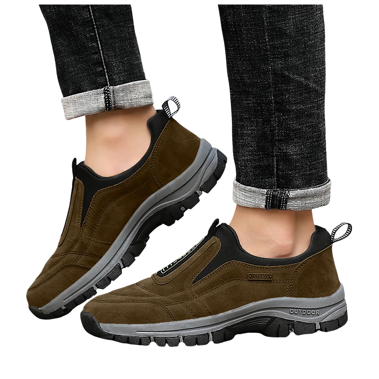Baiomawzh Men's Trekking Shoes - Lightweight, Breathable & Waterproof Hiking Shoes with Non-Slip Sole for Outdoor Adventures, Mountain Climbing & Summer Hiking | Perfect for Trail Running, Camping & Mountain Biking