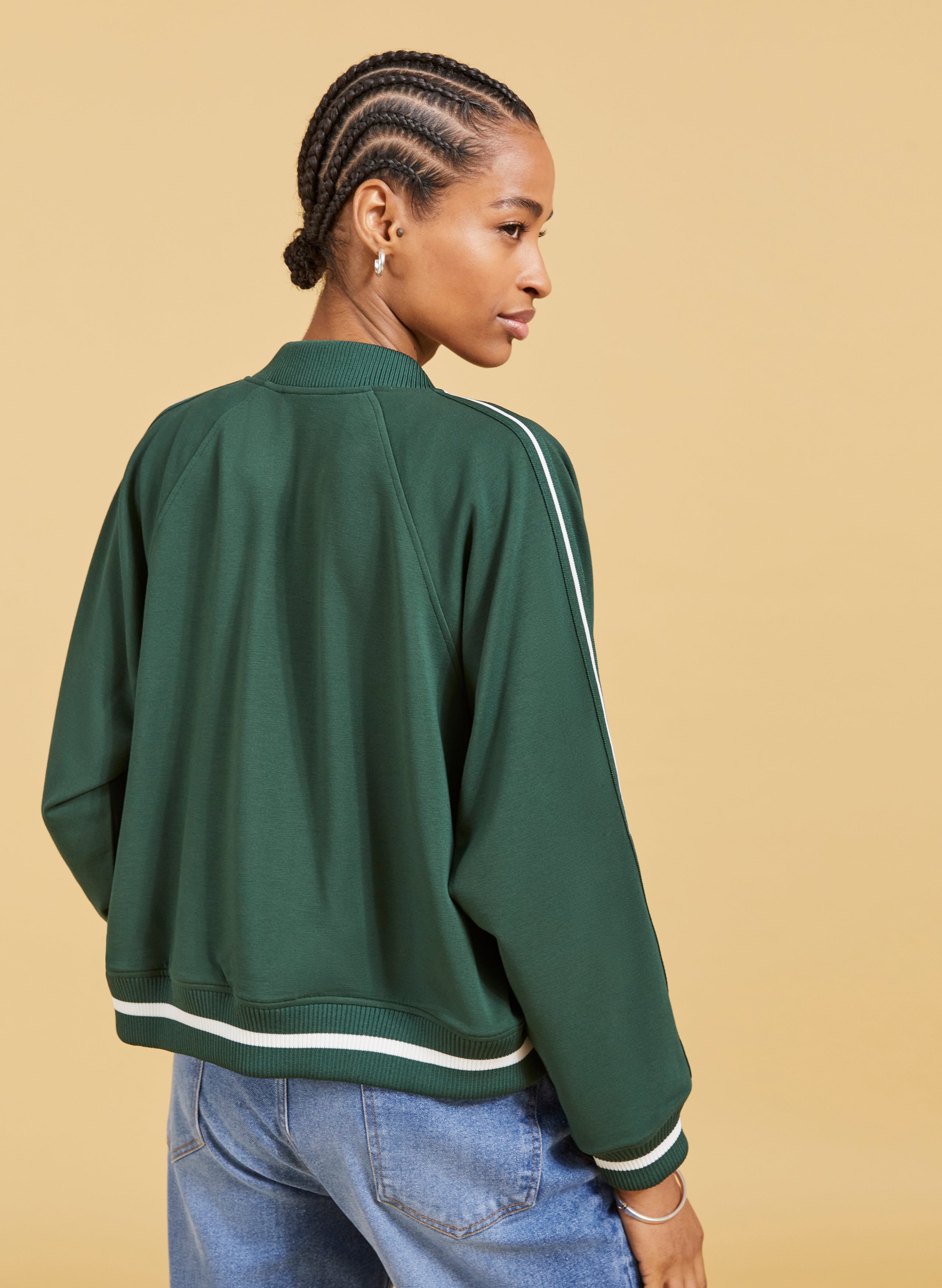 Gretchen Bomber Jacket with LENZING™ ECOVERO™ - Sustainable Vegan Leather Coat for Women | Perfect for Casual Outfits, Streetwear Fashion & Fall Layering