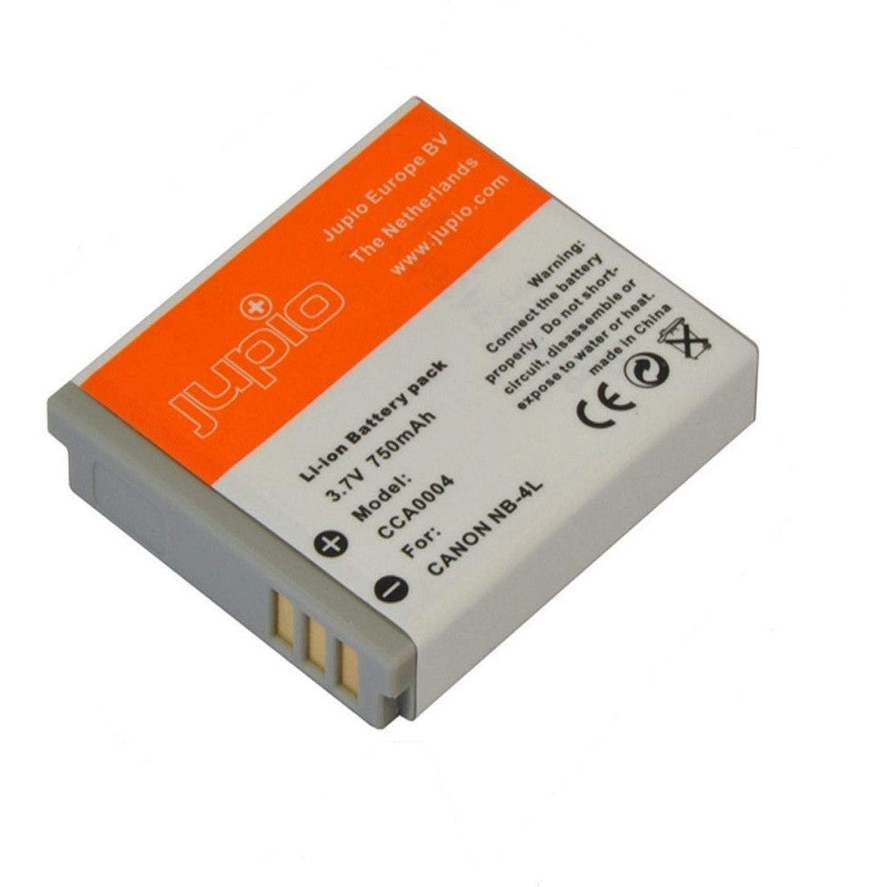 Jupio NB-4L Replacement Battery for Canon Cameras - 4.7V 750mAh - Compatible with PowerShot SX620/SX610/SX600/SX530/SX520 - Perfect for Travel Photography & Vlogging